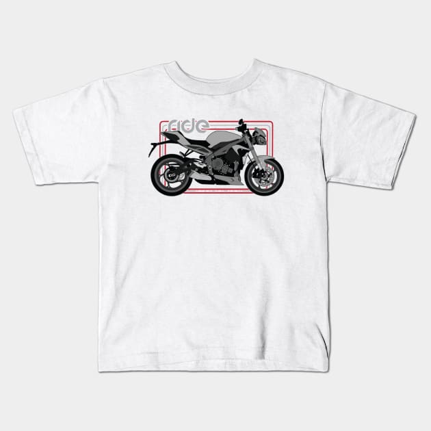 Ride street triple rs bwc Kids T-Shirt by NighOnJoy